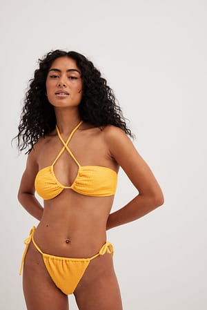 Yellow Culotte de bikini structurée
