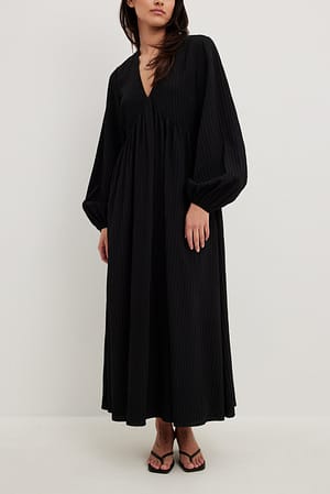 Black Robe longue structurée fluide