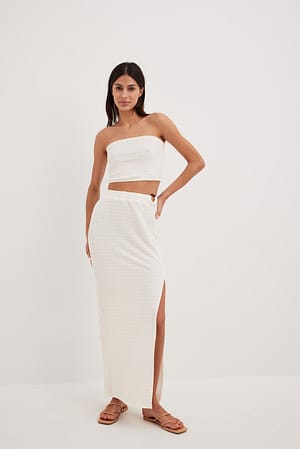 Offwhite Jupe longue structurée avec anneau
