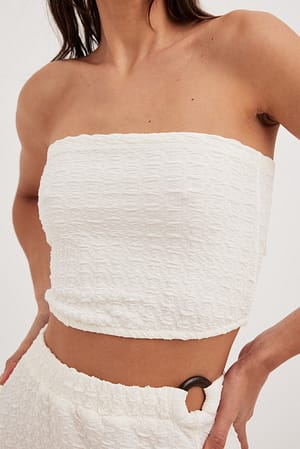 Offwhite Haut tube structuré