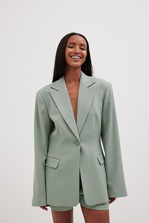 Grey Slate Blazer oversize habillé