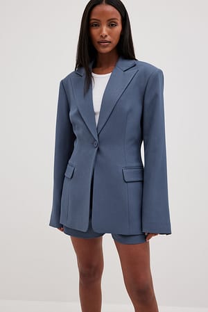 Vintage indigo Blazer oversize habillé
