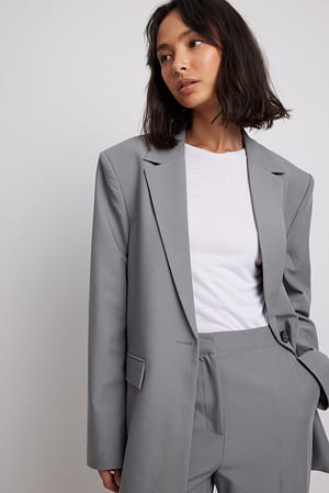 Grey Blazer oversize habillé