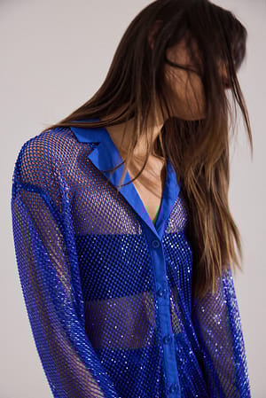 Blue The Rhinestone Shirt