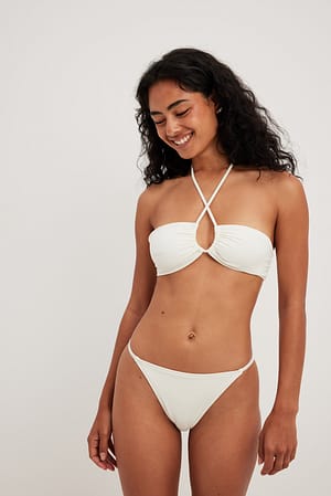 Offwhite Culotte De Bikini À Fines Lanières