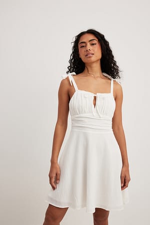 White Robe mini nouée