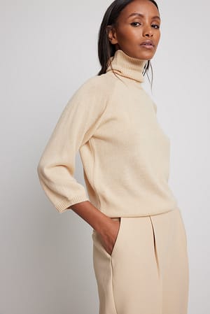 Beige Haut col roulé