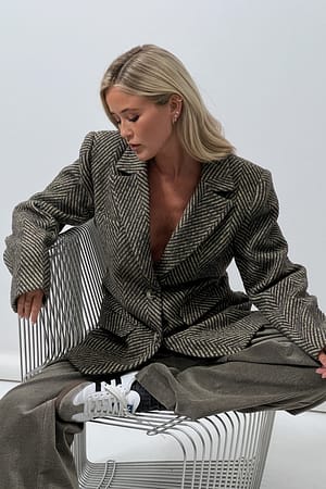 Green Blazer en tweed