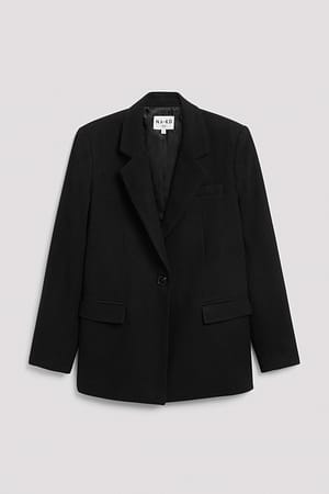Black Blazer en tweed