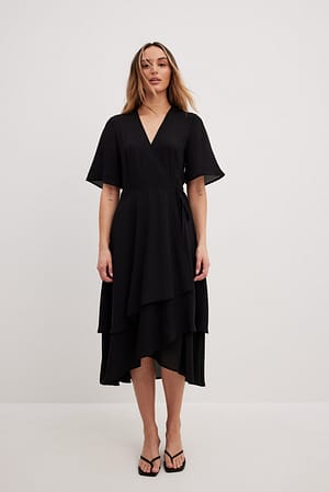 Black Robe midi en mousseline