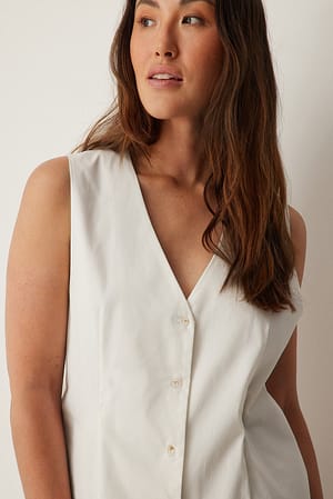 Cream Gilet