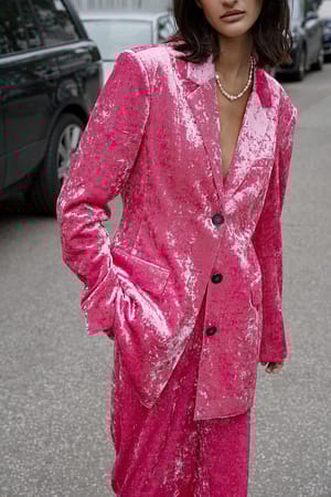 Pink Velvet Blazer