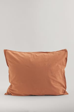 Light Rust Taie d’oreiller rectangulaire en coton lavé
