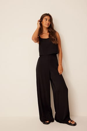 Black Pantalon ample fluide