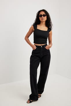 Wide Strap Top Outfit