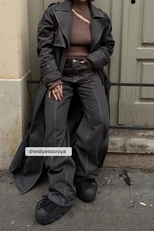 Dark Grey Jean taille basse