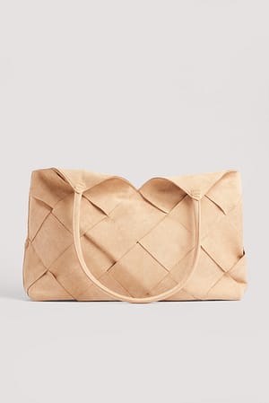 Beige Cabas tissé