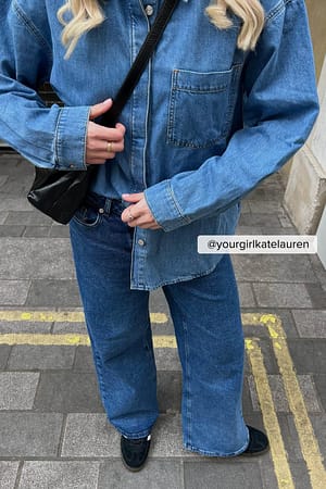 Light Blue Chemise oversize en jean