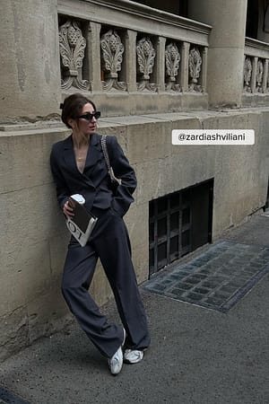 Dark Grey Blazer ajusté