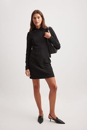 Black Robe mini zippée