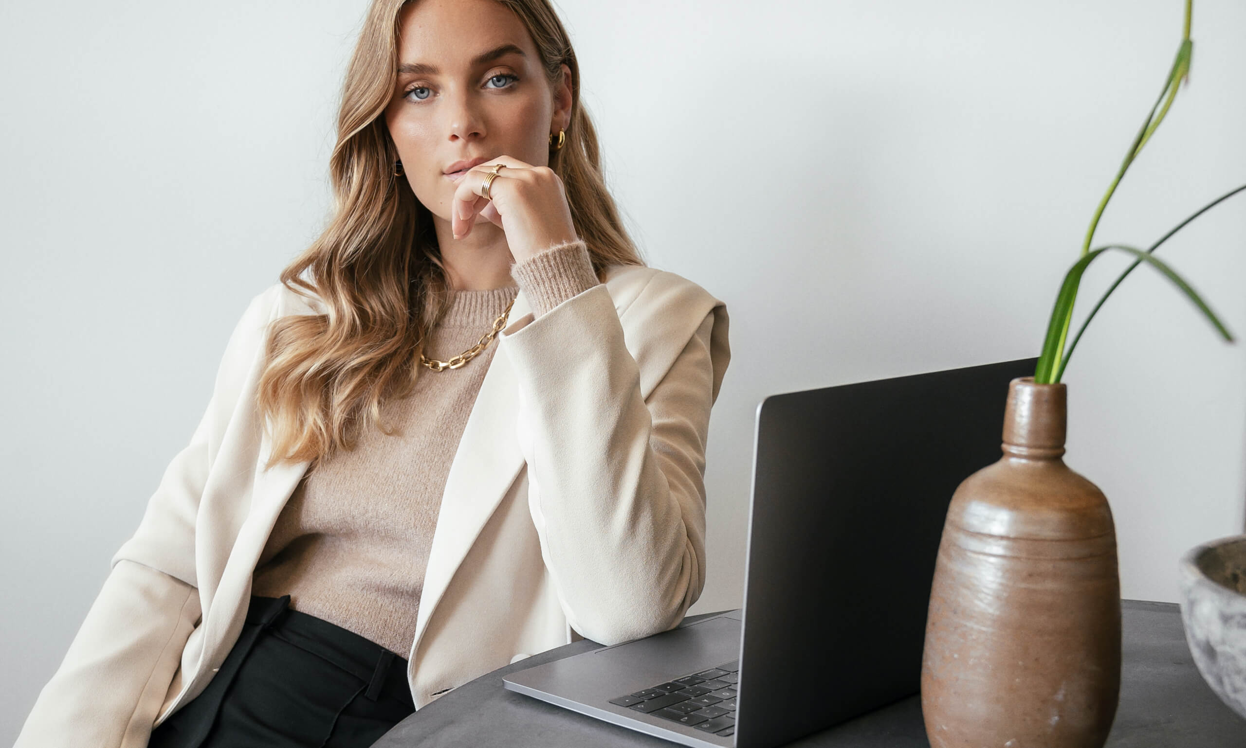 Woman with laptop