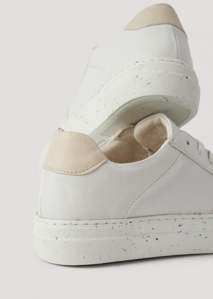 Shoes from apple waste