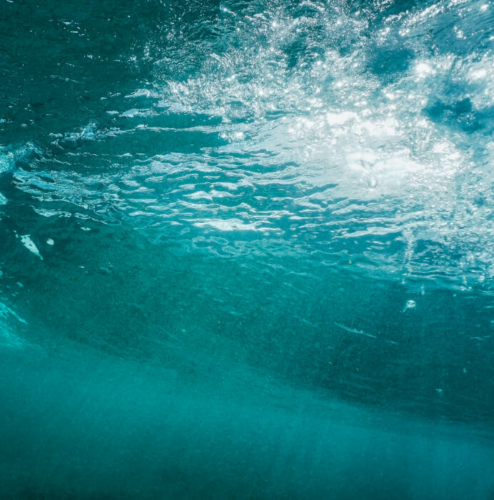 Ocean water surface from underneath